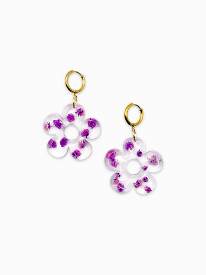 La Vie en Violet Fleur Earrings