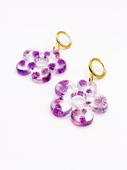 La Vie en Violet Fleur Earrings
