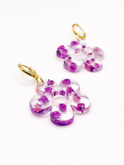 La Vie en Violet Fleur Earrings