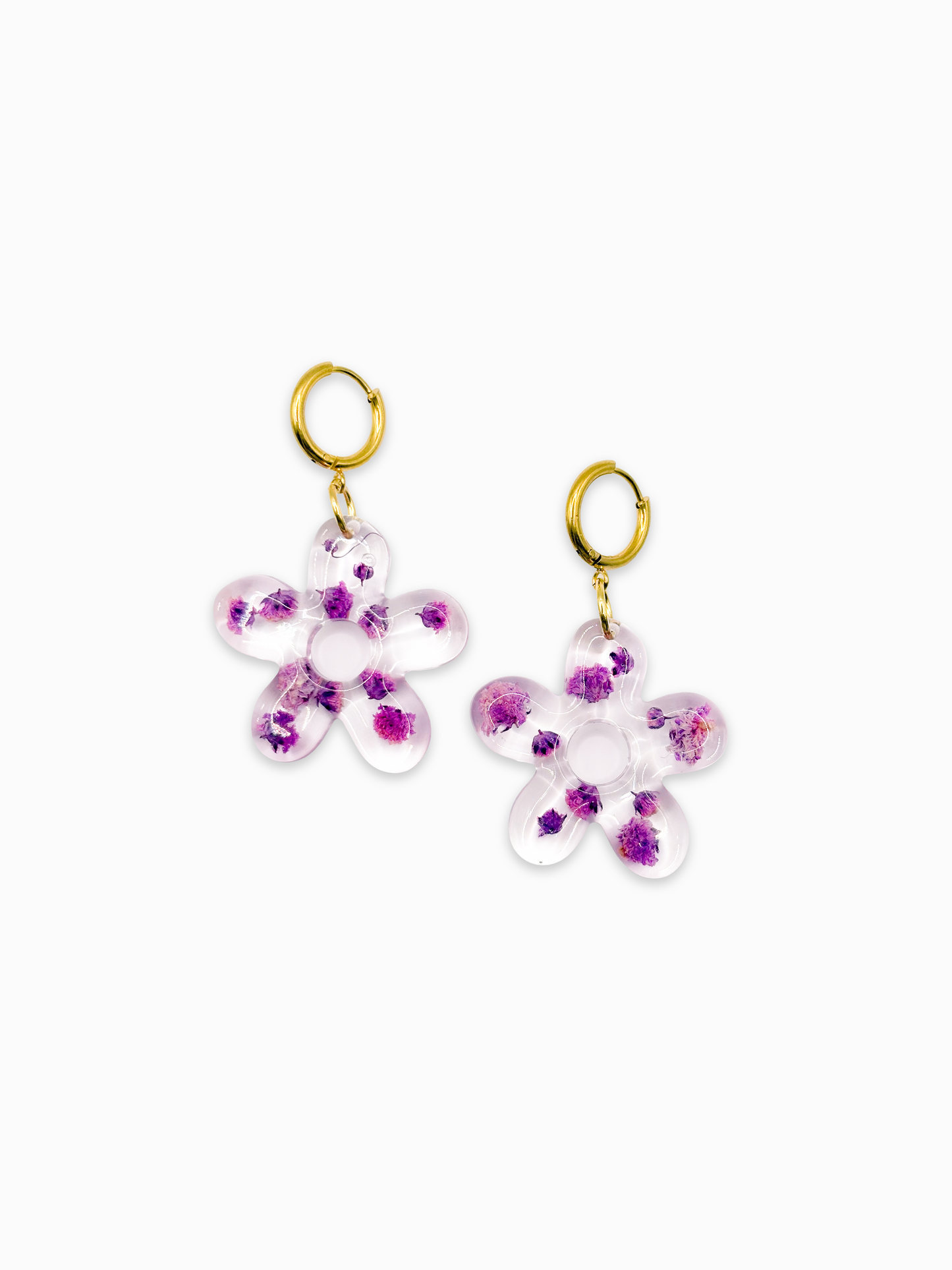 La Vie en Violet Organic Fleur Earrings