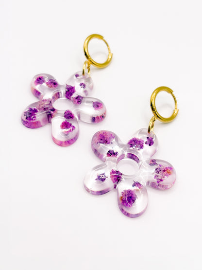 La Vie en Violet Organic Fleur Earrings
