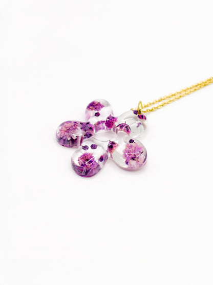 La Vie en Violet Organic Fleur Necklace