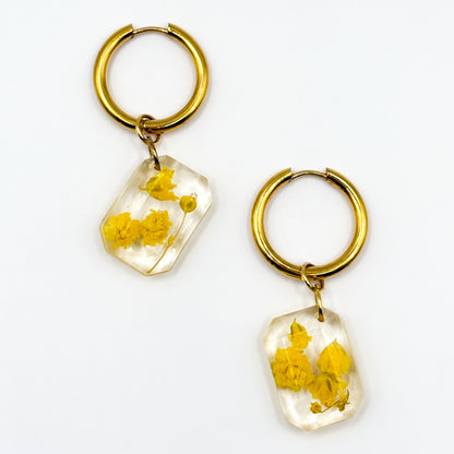 Limoncello Romance Emerald Cut Oorbellen