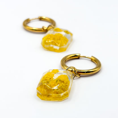 Limoncello Romance Emerald Cut Oorbellen