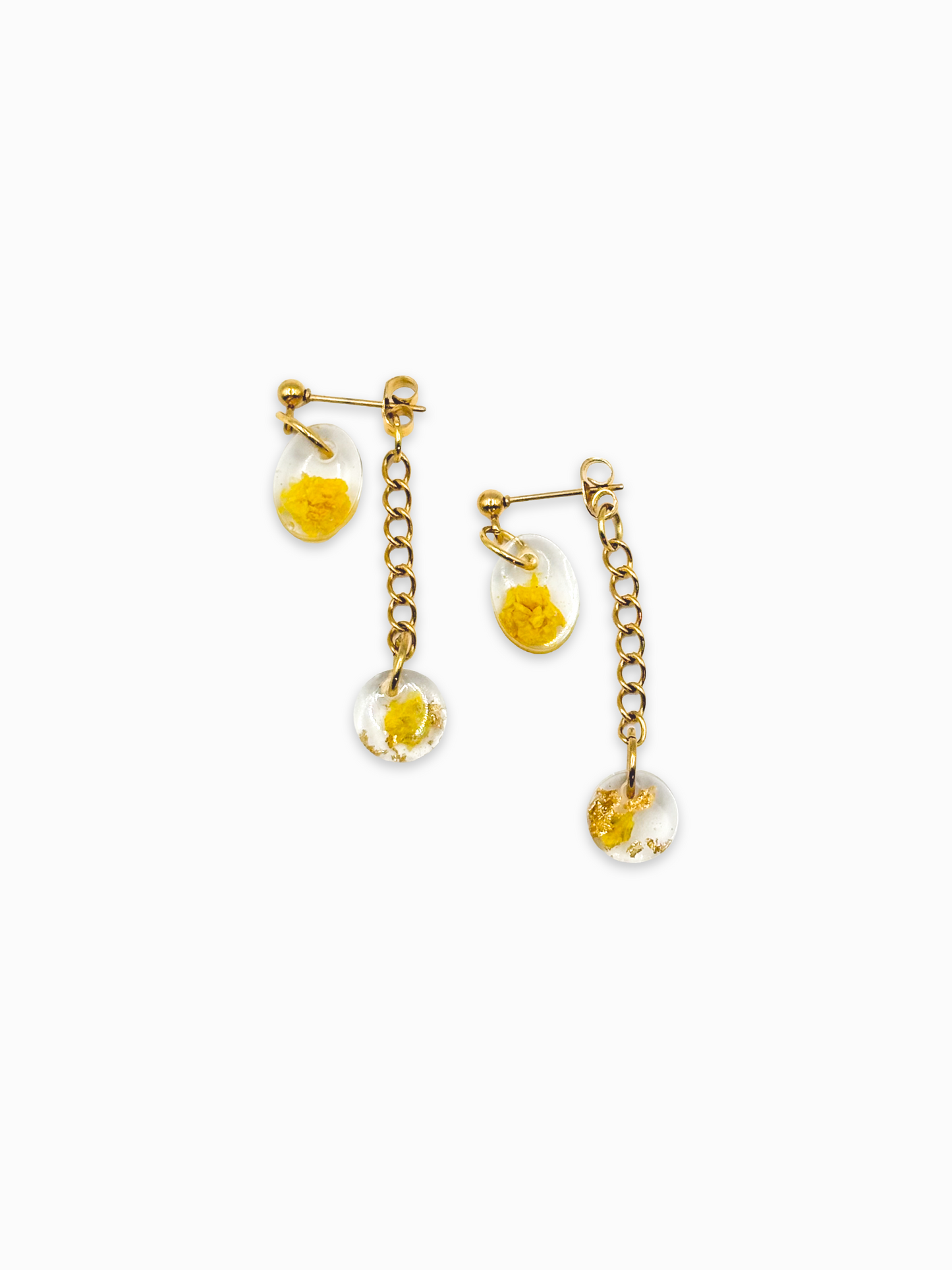 Limoncello Romance Mini Circlet Oval Earrings
