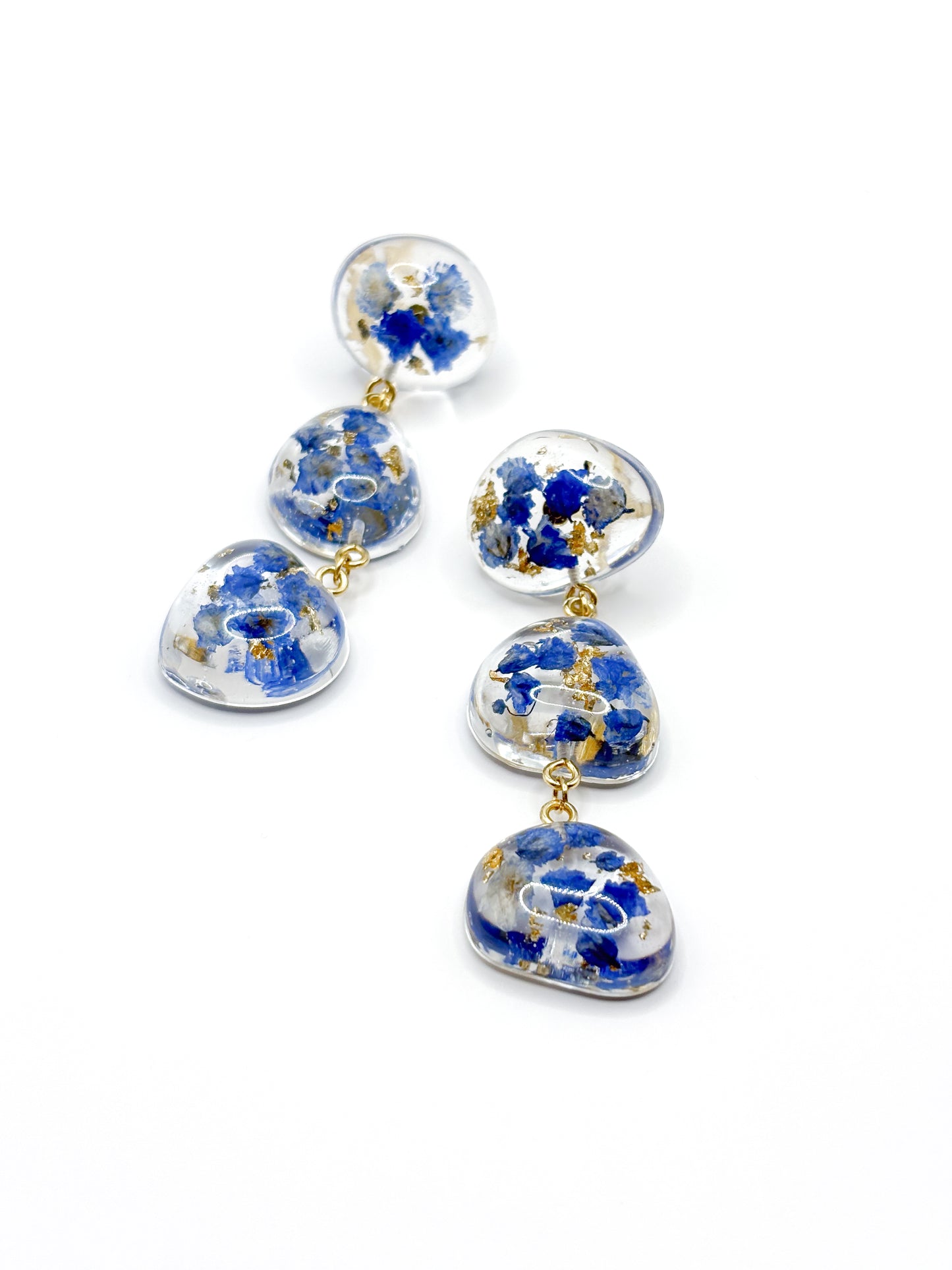 The Tide Large Pebble 3-Drop Earrings
