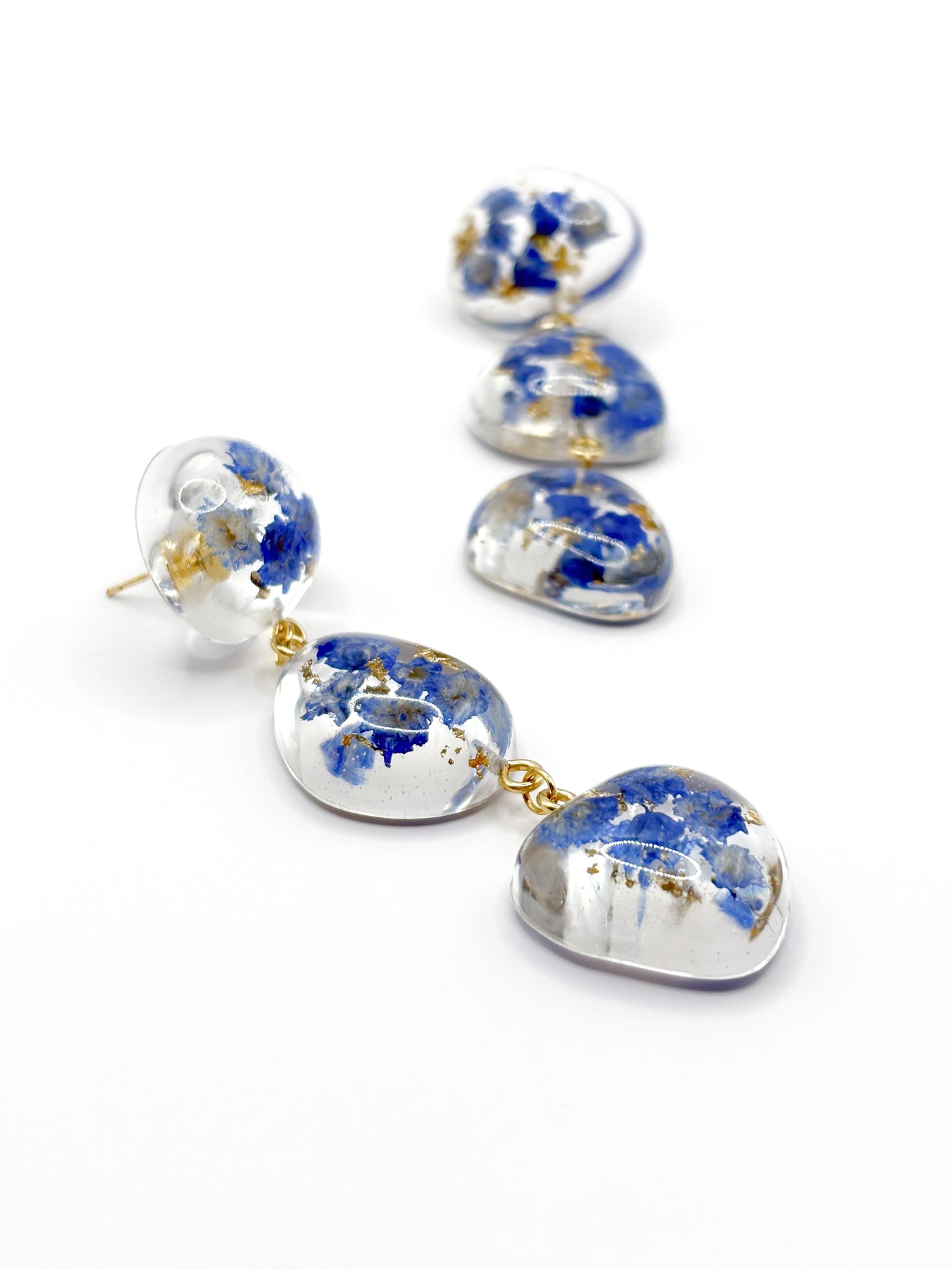 The Tide Large Pebble 3-Drop Earrings