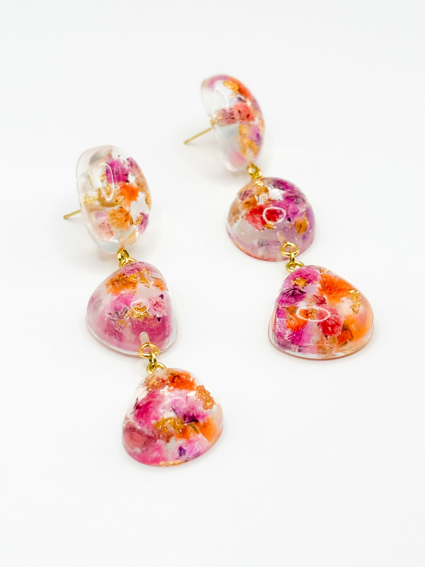 The Blossom Chapter Large Pebble 3-Drop Earrings