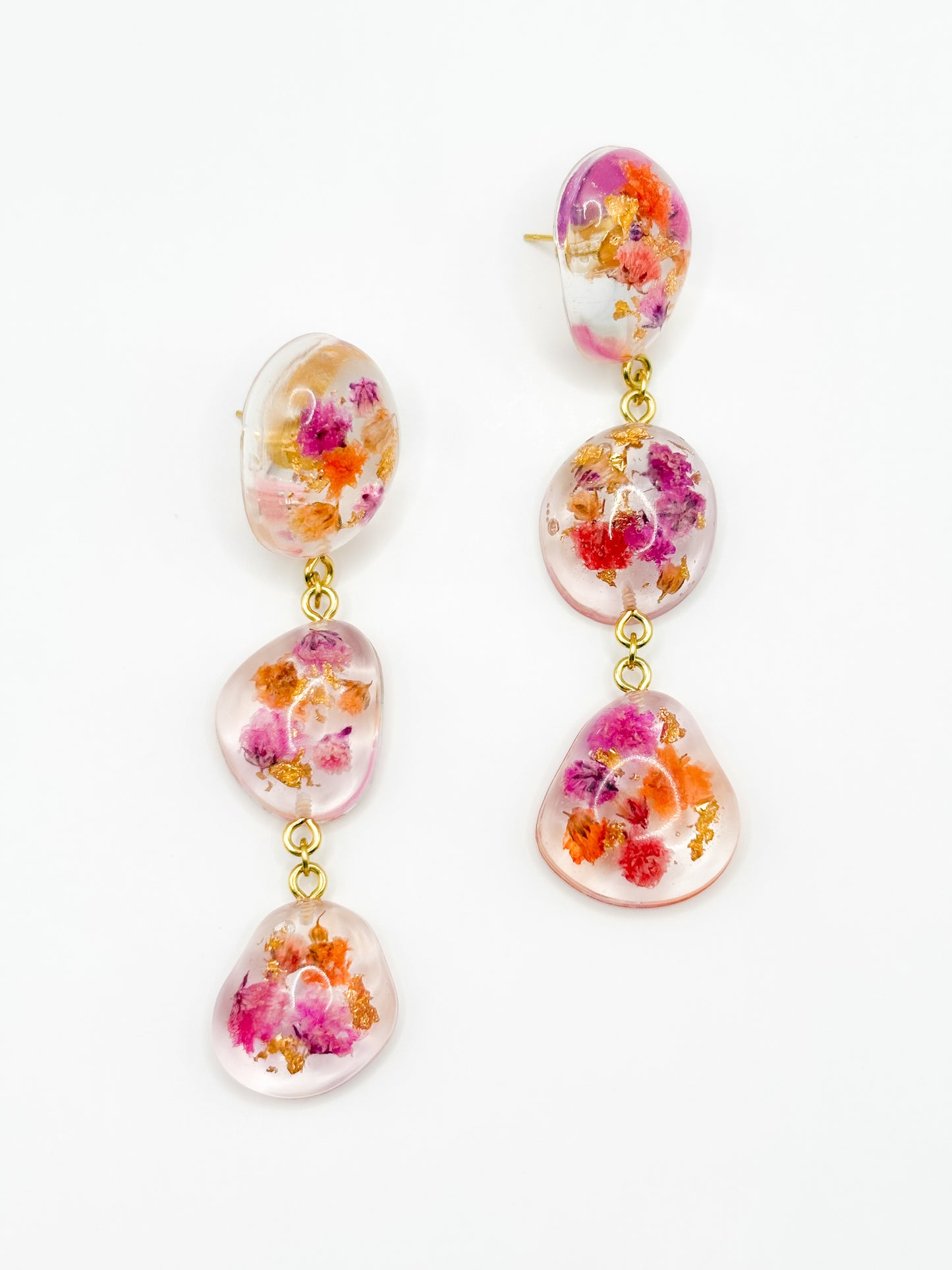 The Blossom Chapter Large Pebble 3-Drop Earrings