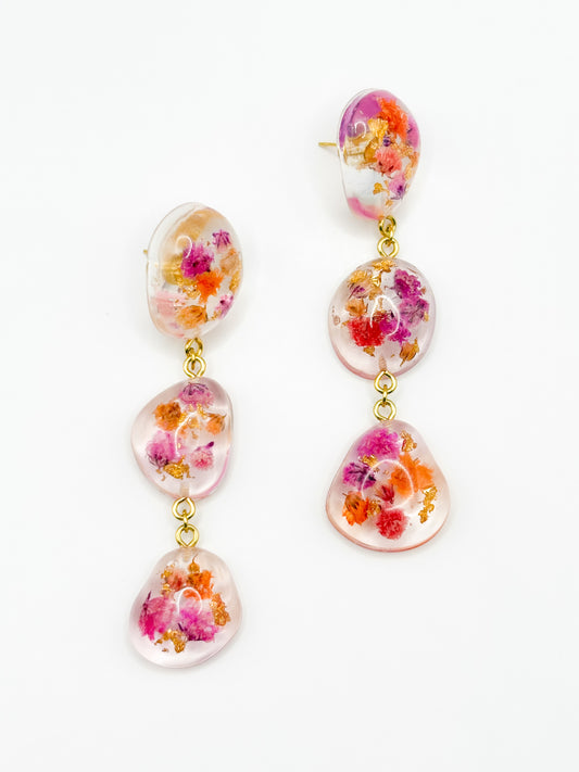 The Blossom Chapter Large Pebble 3-Drop Earrings