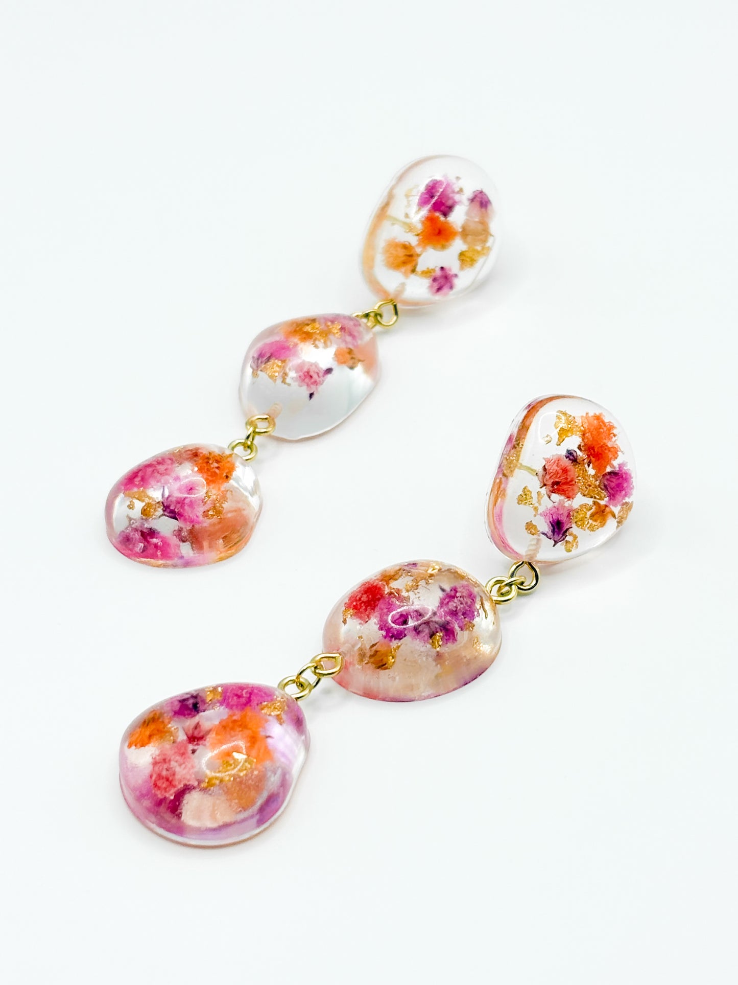 The Blossom Chapter Large Pebble 3-Drop Earrings