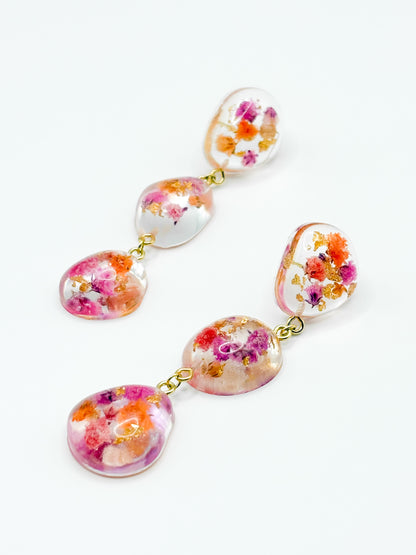 The Blossom Chapter Large Pebble 3-Drop Earrings